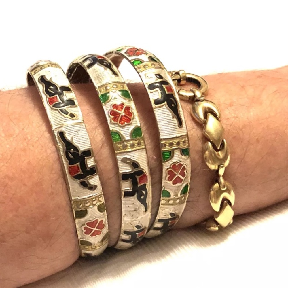 Vintage Tibet Silver bangles bracelet
